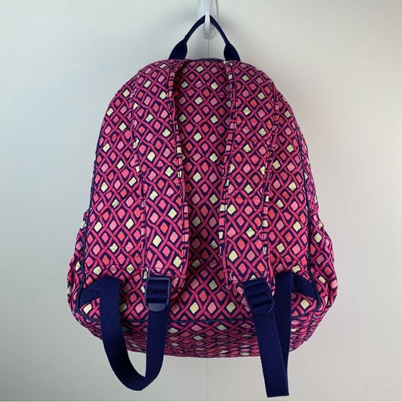 NWT Vera Bradley Campus Backpack Katalina Pink Diamond s back to school - Picture 2 of 11